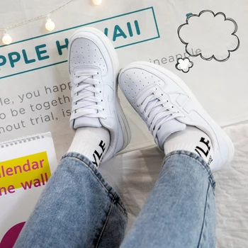 Plat Pantofi Platforma Plus Dimensiune 43 44 Pantofi de Skate Macarone Bomboane Femeie Ins de agrement Nouă Femei Chic Valul Low-Top Adidași Streetwear