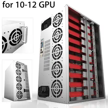 Platforma Grafica pentru ETH BTC Mining Cazul Calculator Șasiu Aer liber Miner Cadru Caz Miniere Caz, Titularul Rack pentru 10-12 GPU