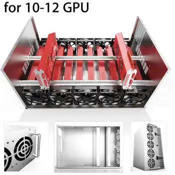 Platforma Grafica pentru ETH BTC Mining Cazul Calculator Șasiu Aer liber Miner Cadru Caz Miniere Caz, Titularul Rack pentru 10-12 GPU