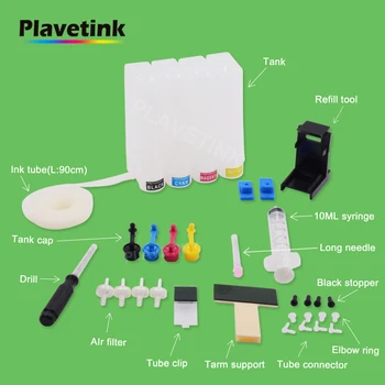 Plavetink Universal DIY Ciss kit 4 Color CISS Cerneala Rezervor Accesorii pentru HP 62 21 22 60 61 56 57 74 75 901 121 300 122 301 123 XL
