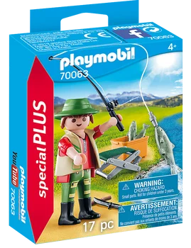 PLAYMOBIL®70063 pescar, original, click-uri, dar, băiat, fată, jucărie