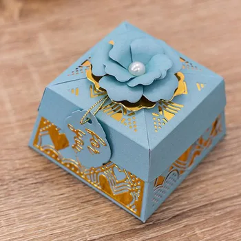 Pliabil Flori Cutie de Cadou din Metal de Tăiere Moare Pliabil Banchet Cutie de Cadou Mor Reduceri Pentru Card Face DIY 2019 Relief Carduri Meserii