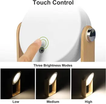 Pliabil portabil USB Reîncărcabilă Touch Control Lumina de Noapte Lampă de Masă pentru Dormitor, Noptiera, Lectură, camping