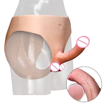 Plin Curea Silicon Pe Penis Artificial Unisex Gol Vibrator Realist Femeia Patrunde Barbatul Chilotei Penis Artificial Lesbiene Jucarii Sexuale Vibratoare Pentru Femei Gay