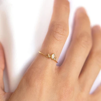 Plin de grație de Aur Minimalist inel Delicat Mici Stivuire inel - pot fi Stivuite inel - Minimalist bijuterii pentru femei DIMENSIUNE 7/8/9 cadou A30