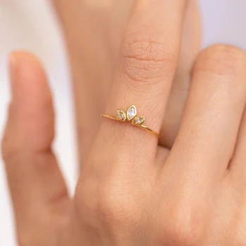 Plin de grație de Aur Minimalist inel Delicat Mici Stivuire inel - pot fi Stivuite inel - Minimalist bijuterii pentru femei DIMENSIUNE 7/8/9 cadou A30