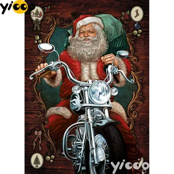 Plin Patrat/Rotund burghiu de diamant Pictura Santa ride motocicleta 5D DIY diamant broderie Pietre Decor mozaic AX1407