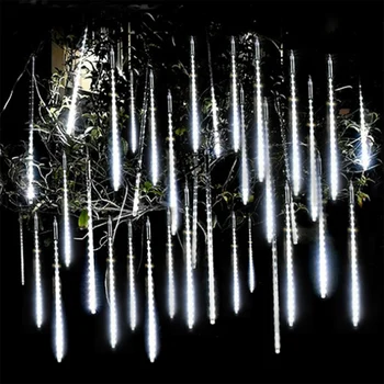 Ploaie de meteoriți a CONDUS Lumini Șir 30cm 8 Tuburi Impermeabil Vacanță de Basm Lămpi de Grădină în aer liber, Petrecere de Craciun Ghirlanda Decor