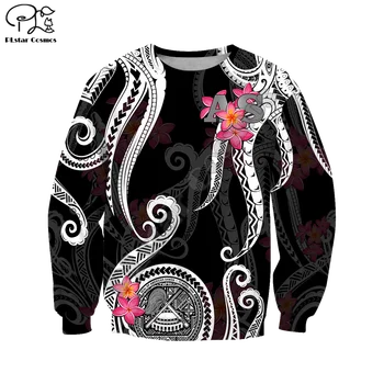 PLstar Cosmos 3DPrint Kanaka Polineziene Tribal Samoa Tatuaj Floare Turtle Harajuku Streetwear Amuzant Zip Hanorac/Bluza-a11