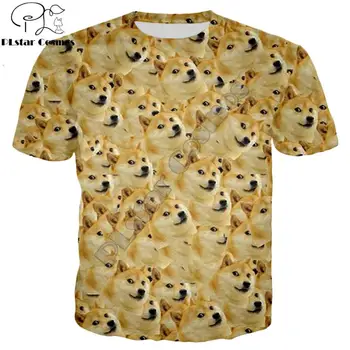 PLstar Cosmos Moda de Vara Barbati tricou Amuzant Cap doge 3d tricou Dumnezeu câine/shiba inu de imprimare Bărbați Femei Casual Tricou - Hanorace