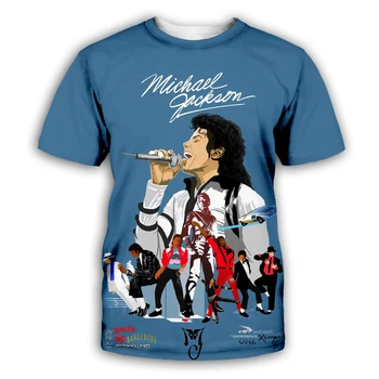 PLstar Cosmos Moda Haine Barbati/Femei T-shirt de Imprimare 3d Michael Jackson Tricou Unisex Plus Dimensiune Tricouri Vara picătură shippi