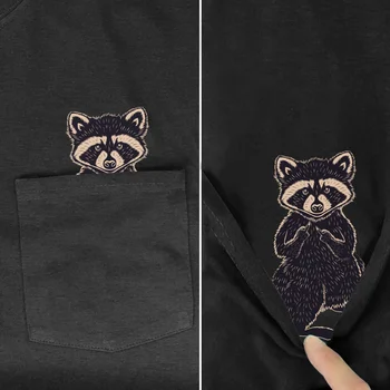 PLstar Cosmos Tricou de vara buzunar pentru Nefumători Panda în imprimate t-shirt pentru bărbați pentru femei, tricouri, topuri amuzant bumbac negru tees