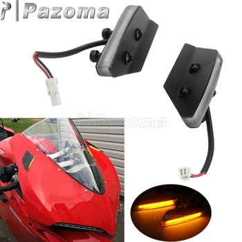 Plug and Play Oglindă Neagră Bloc de Pe LED-uri de semnalizare Pentru Ducati 959/1299 Panigale Motocicleta Led-uri de Semnalizare Indicator Flasher