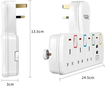 Plug Extensia marea BRITANIE 3 cu USB Mscien Priză de Perete Extensia Individual Schimbat banda de putere fără Cablu