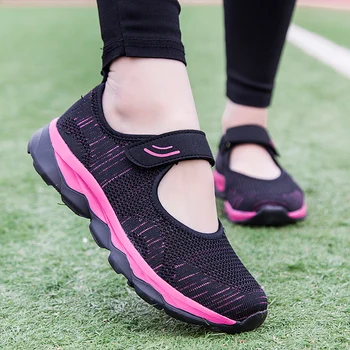 Plus Dimensiune Adidasi pentru Femei Mama Mocasini de Vara Respirabil Jogging Lumină Pantofi Masaj Hollow Out Ochiurilor Sănătos Pantofi de Mers pe jos