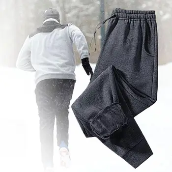 Plus Dimensiune M-8XL Îngroșa Pantaloni de Iarnă pentru Bărbați Pluș Linie Pantaloni greutate Grele Cald Pantaloni sex Masculin Glezna Legat Casual Pantaloni Sport