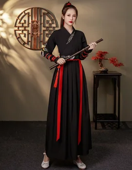 PLUS DIMENSIUNE Tradiționale Hanfu Femeie Spadasin Vechi Dans Popular Tinuta Vestido Orientală Chineză Arte Marțiale Cosplay Costum