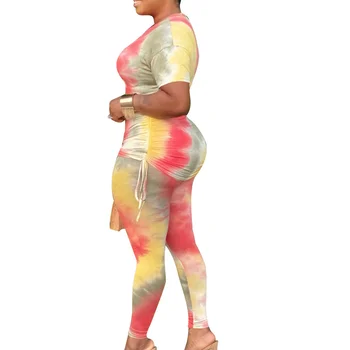 Plus Dimensiune XL-4XL de Vară 2020 Femei Seturi de Treninguri de Imprimare Full Sleeve Top+Pantaloni Costum Set de Doua Bucati Sportiv de Fitness Utilaje