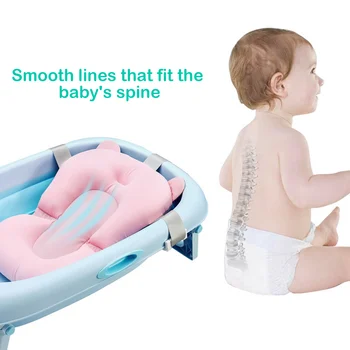 Plutitoare Anti-Alunecare Baby Bath Mat Copilul Duș Perna Cadă Pad Burete de Securitate de Siguranță Scaun de Baie Suport pentru 0-6 Luni Copilul