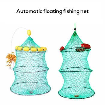 Plutitoare Plasă De Pescuit Cușcă Pliere Crab, Creveți, Raci Peștișor Momeala Capcana Exprimate Pește Net Portabil Pliabil Pescuit Rețea