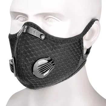 PM2.5 Anti Mască De Praf Ciclism Masti Cu Filtru De Jumătate Față De Carbon De Munte Biciclete De Sport Ciclism Rutier Măști De Față