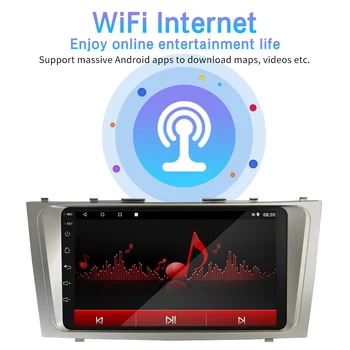 Podofo 2din Android Auto HD Player Multimedia Navigatie GPS WIFI Mirrorlink USB FM, Player Audio Pentru Toyota Camry Radio Auto