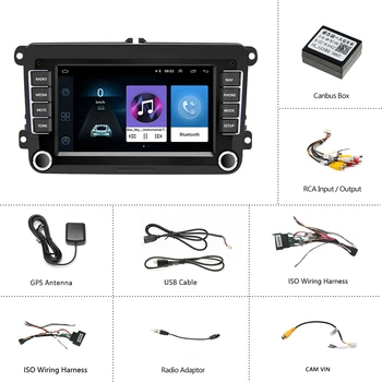 Podofo Android Auto 2Din MP5 Multimedia Player Video 2+16GB GPS Auto Radio Auto Radio Stereo Audio Pentru Seat/Skoda/Passat/Golf/Polo