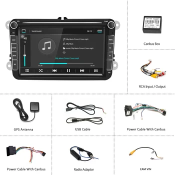 Podofo auto 2din radio Android 8.1 Pentru VW/Volkswagen/Golf/Polo/Passat/b7/b6/SEAT/leon/Skoda 8