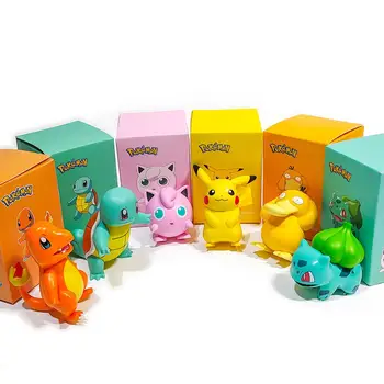 POKEMON Charmander Cleffa Pikachu Bulbasaur Squirtle Psyduck Monstru de Buzunar Poke Model de Acțiune Figura O singură Bucată de Jucărie Pentru Copii cadouri