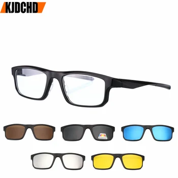 Polarizat ochelari de Soare Ochelari de Citit bărbați femei Anti-albastru de moda presbyopic ochelari pentru 5 lentile magnet clipuri +1.+1.5+2