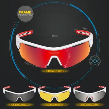 Polarizat ochelari de Soare Sport Cu 4 Interschimbabile Lenes pentru Barbati Femei Difuzate de Conducere de Pescuit, Golf, Baseball Ochelari de Brand