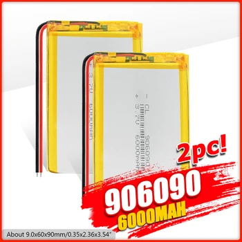 Polimer baterie de 6000 mah 3.7 V 906090 smart home MP3 boxe Li-ion baterie Reîncărcabilă pentru DVD,GPS,mp3,mp4,Banca de Putere,boxe
