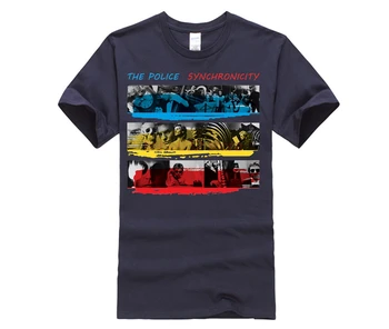 Poliția T Cămașă Bărbați marea BRITANIE Trupa de Rock Sincronicitate Concert Tee Camasi Barbati Maneca Scurta Brand de Bumbac T-Shirt