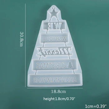 Pomul de crăciun Enumerate Decor Pandantiv Turnare Mucegai Silicon Meserii DIY Bijuterii Instrumente de Cristal Rășină Epoxidică Mucegai