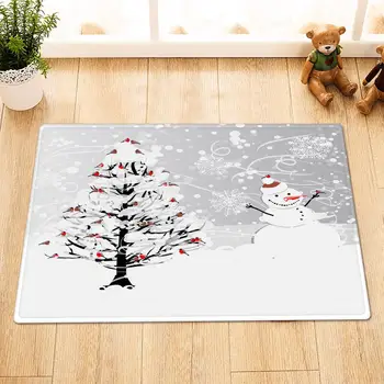 Pomul de crăciun om de Zăpadă Iarna Duș Perdea de Pânză Tesatura Crăciun Zăpadă Fulg de nea Set de perdele Baie Decor cu Cârlige Decor Acasă