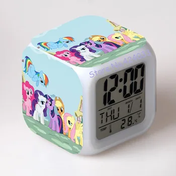 Ponei Model de Imprimare ceas Deșteptător Conan LED Ceas cu cifre jucării & hobby-uri păpuși veioza supermario Colorate Stralucitoare lumina jucărie