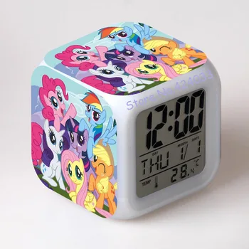 Ponei Model de Imprimare ceas Deșteptător Conan LED Ceas cu cifre jucării & hobby-uri păpuși veioza supermario Colorate Stralucitoare lumina jucărie