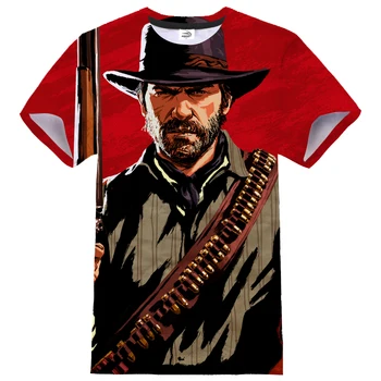 Popular Joc Red Dead Redemption 2 T-shirt Barbati Femei RDR2 de Imprimare 3D Streetwear Cosplay O-Gât Hip Hop Tricou Cămașă de Moda Topuri