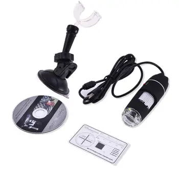 Portabil 1600X 2-in-1 USB Microscop Digital Camera Endoscop 8LED Lupa cu Suport Metalic Electronice de Detectare pentru bijuterii