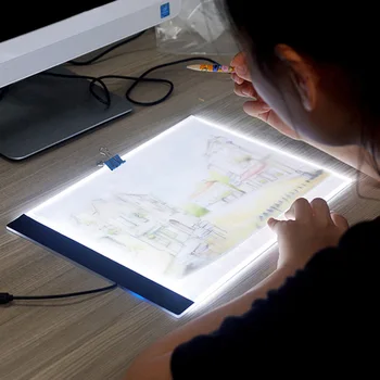 Portabil A4 cu LED Lumina Tampon Cutie de Lumină Led-uri Pad Desen Contur Trasor Bord Copie de Masă Pad Copia Bord Diamant pentru Pictura