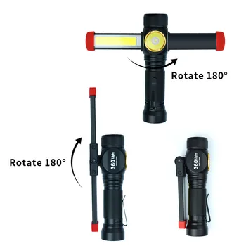 Portabil aventură în aer liber de mare putere Ultra Bright LED lanterna roșie strobe lumina flash USB reîncărcabilă 18650 lanterna