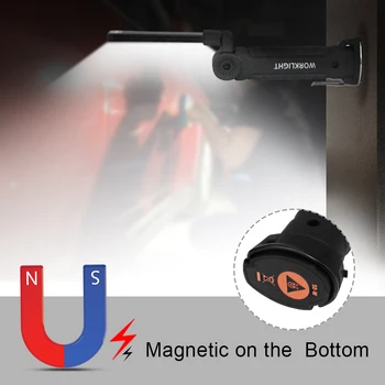 Portabil cu Lanterna LED-uri Lanterna Magnetica USB Reîncărcabilă Pliabil cu Led Lumina de Lucru cu Masina de Inspecție Lampa Pentru Camping în aer liber de Iluminat