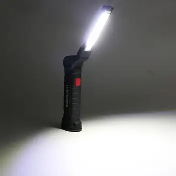 Portabil cu Lanterna LED-uri Magnetic USB Reîncărcabilă 5 Moduri de Torță Pliere COB Lumina de Lucru Cârlig Agățat Lanterna Pentru Camping în aer liber