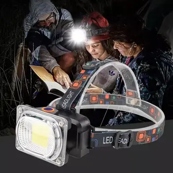 Portabil mini COB LED Far USB de încărcare în aer liber, camping Pescuit faruri Lucrările de Întreținere Reflector lanterna lanterna