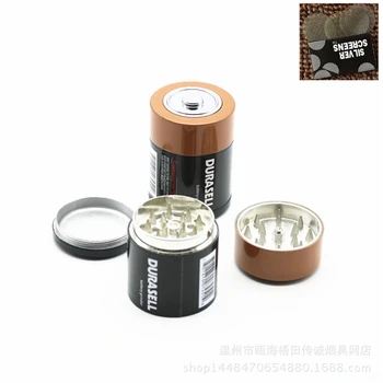 Portabil mini-Ultimele 3 Straturi 44*60mm Baterie forma materiale Metalice pentru Nefumători Planta masina de Tocat Tutun Accesorii