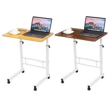 Portabil Mobil Masa de Calculator pentru Pat Reglabil pe Înălțime, Birou pentru Laptop Pat Tabelul Roti Stabile Masă Laptop 60*40CM