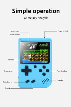 Portabil Retro Joc Video Consola de 3.0 Inch Handheld Joc de Jucător Built-in de 500 de Jocuri Clasice Mini Gamepad Pentru Copii Cadouri