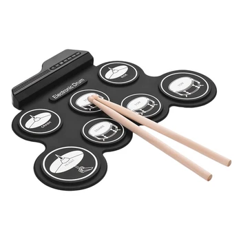 Portabil Roll-Up de Tobe Electronice USB Reîncărcabilă Kit cu Copane Pedala Muzicală Plăcută Instrument Consumabile