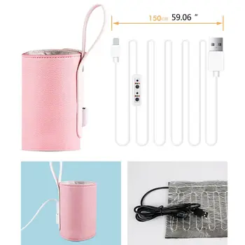Portabil Sticla de Lapte Cald pentru Copii de Încărcare USB de Încălzire Thermo Sac Păstra Copilul Lapte sau Apă Caldă