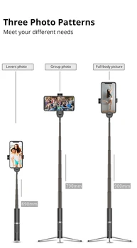 Portabil Trepied Integrat Selfie Stick Ascuns Suport Telefon Butonul Bluetooth Telefon Pârghie Self-timer Suport Pentru Xiaomi, Huawei